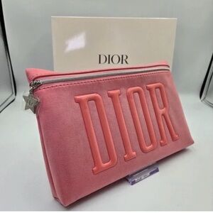 BRAND NEW Dior Pink Cosmetic Pouch **GWP item***6x17x4  See Description